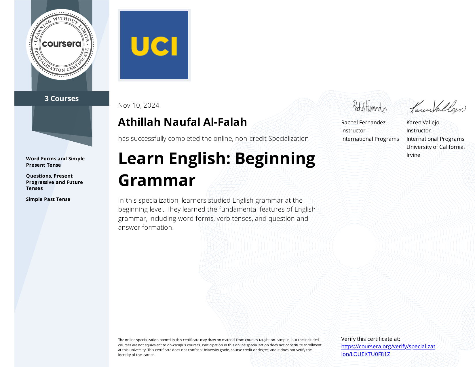 Learn English Beginning Grammar