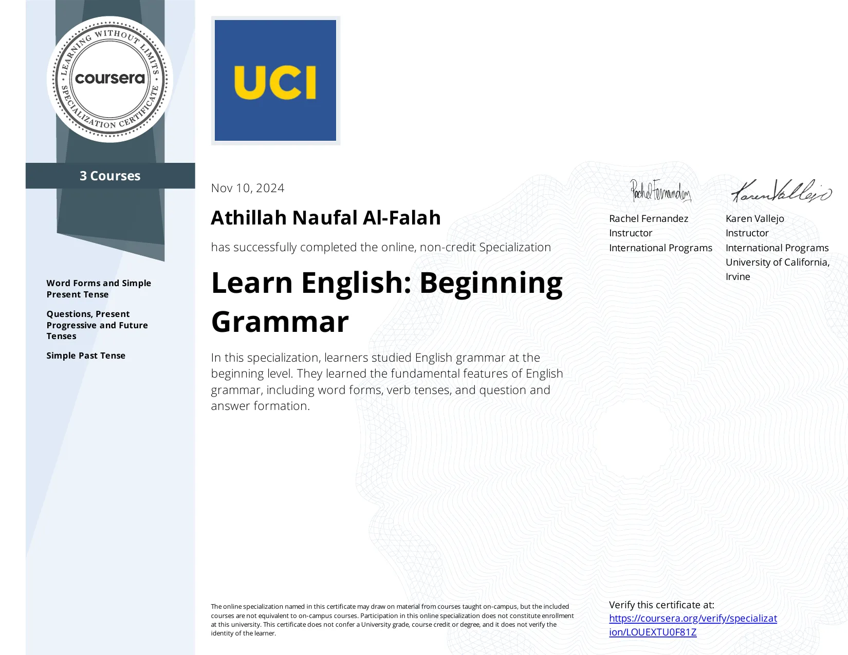 Learn English Beginning Grammar