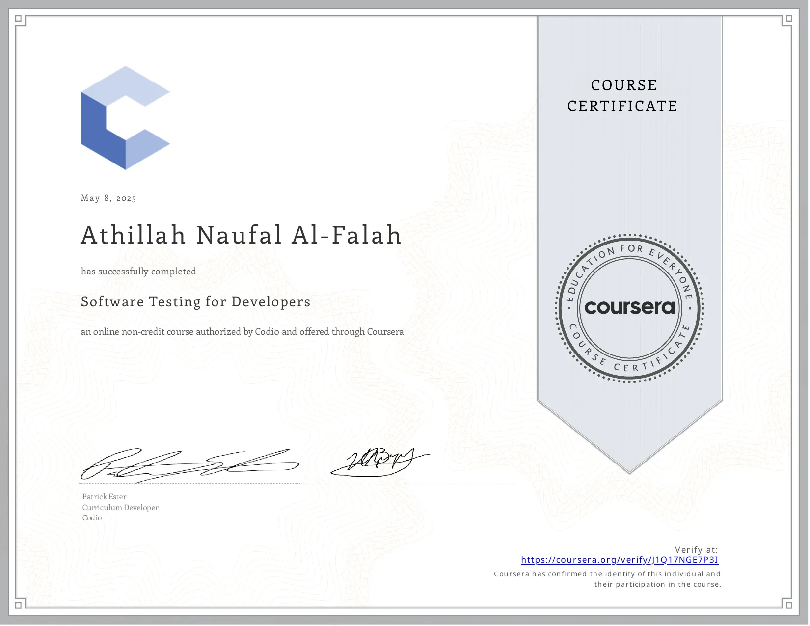 Software Testing for Developers